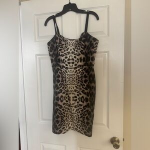 NWOT Leopard Ombre Mini Dress - 10 Petite